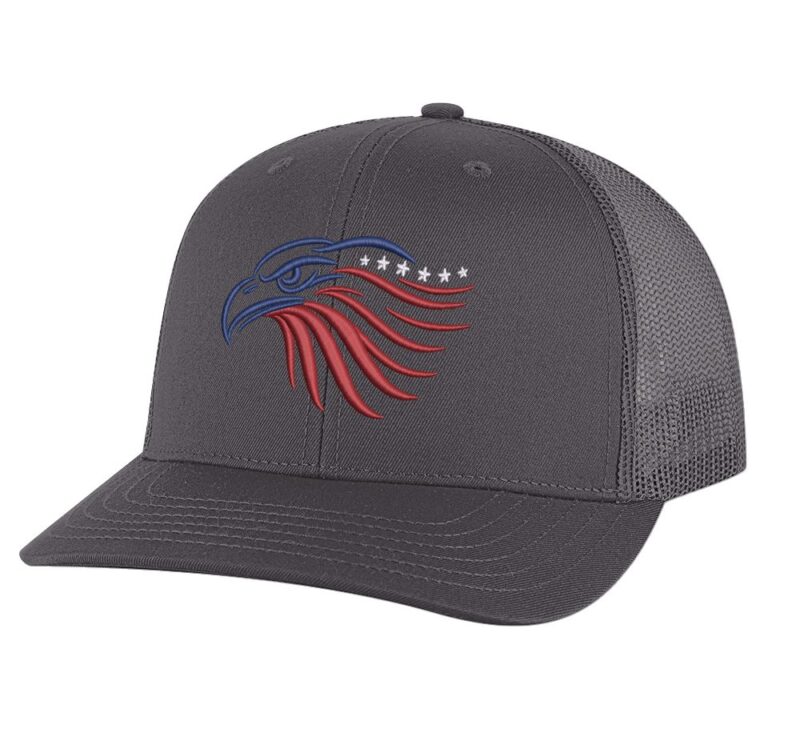 Embroidered eagle head hat, perfect for men and women"