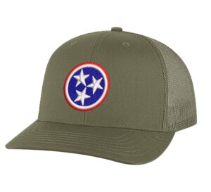 tennessee trucker hat tri star snapback volunteer state cap embroidered flag red white rings