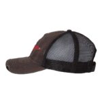 Rugged Distressed Tennessee Trucker Hat with embroidered state shape and tri-star design, distressed finish, and breathable mesh back, adjustable strapback cap