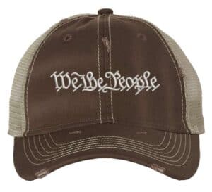 distressed patriotic hat vintage constitution cap we the people weathered trucker hat rugged strapback mesh