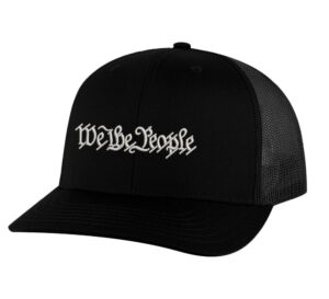 constitution trucker hat we the people cap silver embroidered patriotic snapback mesh founding fathers
