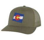 Classic Colorado Trucker Hat with embroidered state flag, breathable mesh back, and adjustable snapback cap
