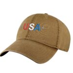 USA Baseball Cap - Embroidered Patriotic American Flag Hat - Adjustable Dad Cap for Everyday Wear