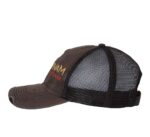 Distressed Vietnam Veteran trucker hat with embroidered military design, strapback mesh cap for veterans and military supporters.