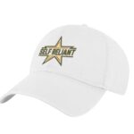 Military star dad hat with "SELF RELIANT" embroidery, 100% cotton, adjustable strapback closure