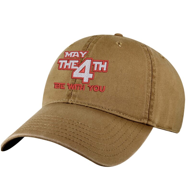 May 4th baseball cap with "Be with You" message, patriotic American apparel for May 4th celebrations.