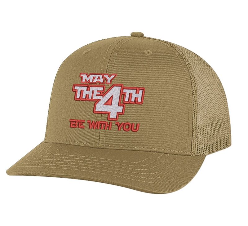 Patriotic May 4th baseball cap with "Be With You" message, perfect for American holidays and events.