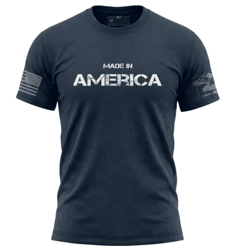 Made in America T-Shirt Made in America statement T-shirt for patriotic pride and bold style.
