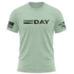Tactical shooting T-shirt with "Range Day" graphic, perfect for firearm enthusiasts and shooting spo.