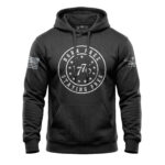 Patriotic "Born Free" hoodie with distressed design, featuring 1776 emblem, perfect for American pri.