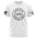 Patriotic 1776 Born Free Staying Free T-shirt with distressed design, perfect for American history e.