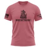 Patriotic Whiskey Snake T-Shirt in Dusty Rose, Small.