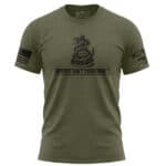 Patriotic Whiskey Snake T-Shirt in Military Green.