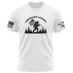 American Legend Bigfoot Patriotic Flag Sasquatch T-Shirt.