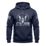Eagle Hoodie with 1776-2026 Freedom Anniversary Design.