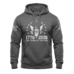250 Years of Freedom eagle hoodie with 1776–2026 design