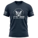 250 Years of Freedom eagle T-shirt with 1776–2026 design