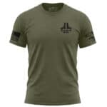 Minimalist 2nd Amendment shirt with patriotic design and "Defend 2A" text.