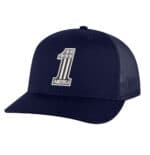 Baseball cap with "1 America" logo and stars.