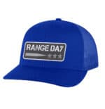 Range Day trucker hat with adjustable fit and breathable mesh back. Perfect for outdoor shooting and.