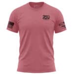 Pink 25th anniversary T-shirt with American flag and patriotic graphics for men.