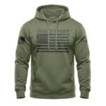 Patriot hoodie with American flag design, perfect for patriotic wear and casual style.