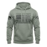 Patriot American flag hoodie with "Everdly Patriot" text, perfect for patriotic apparel enthusiasts.
