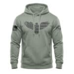 American flag hoodie with eagle graphic, casual men's sweatshirt, patriotic apparel for USA pride.
