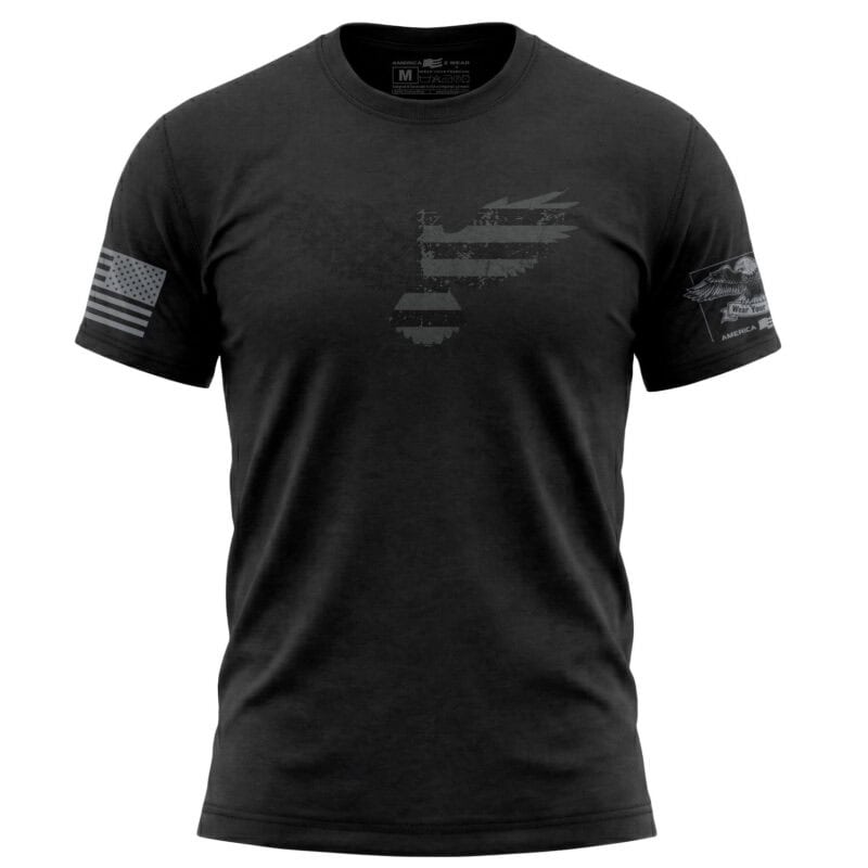 American Flag distressed graphic T-shirt for men and women.