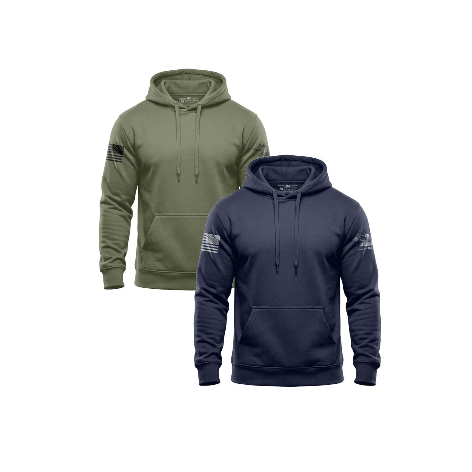 Patriotic hoodie bundle in Military Green and Navy from America 2 Wear