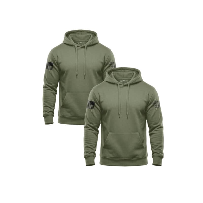 Freedom Layers Hoodie 2-Pack in Green Hoodie 2 pack choose your color patriotic hoodies from America 2 Wear