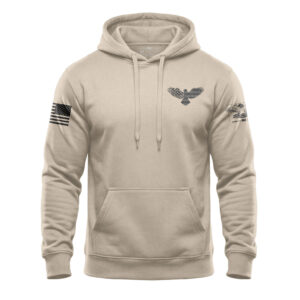 American Flag Eagle Hoodie – Minimalist Patriotic Eagle Fleece
