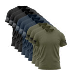 Heritage Dark nine-pack with three Black three Navy and three Military Green T-shirts