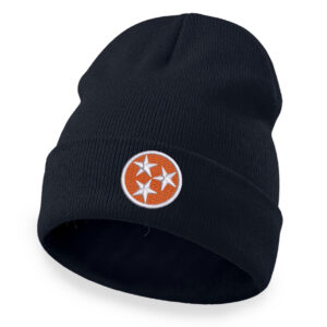 Tennessee Tri-Star Beanie – Orange Embroidered Cuffed Winter Hat