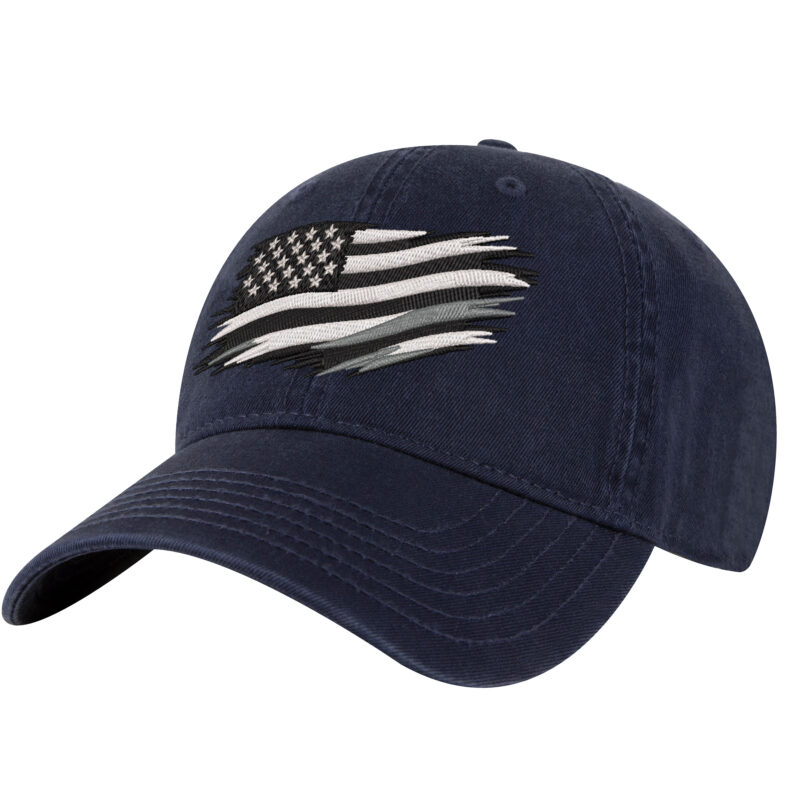 Rugged American Flag Hat with distressed embroidered Stars and Stripes