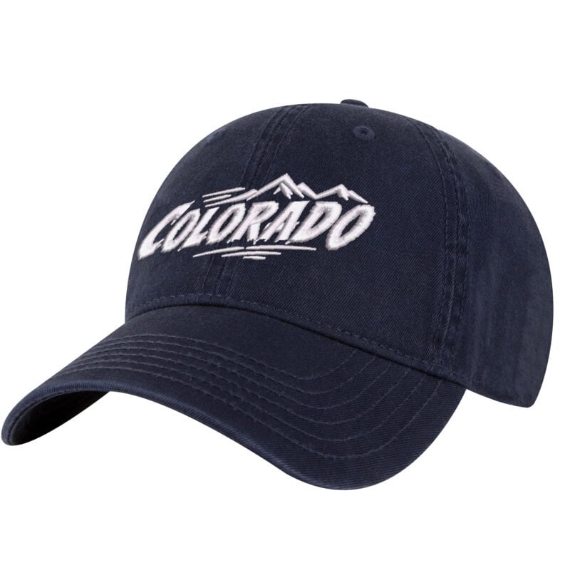 Colorado Mountain Hat with embroidered Colorado lettering and mountain peaks