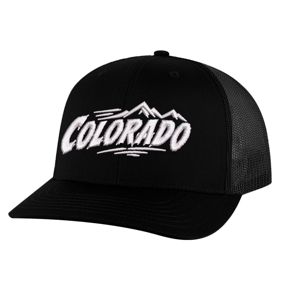 Colorado Trucker Hat - Mountain Embroidered Mesh Snapback - Image 2