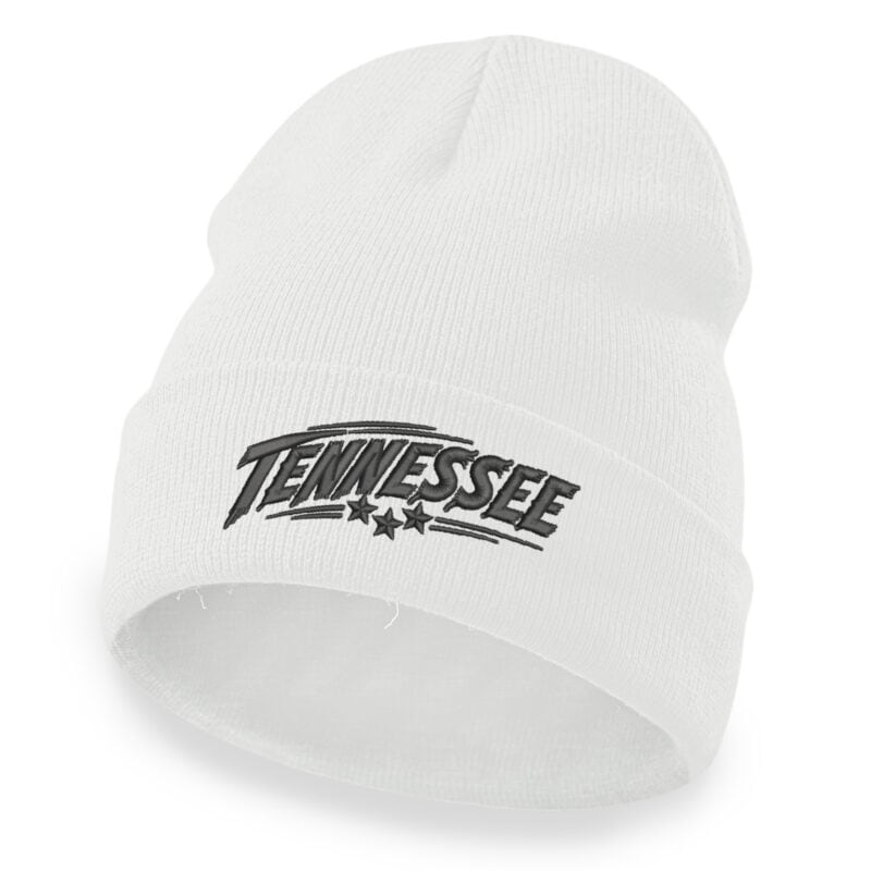 Tennessee beanie with embroidered Tennessee lettering and tri-star detail