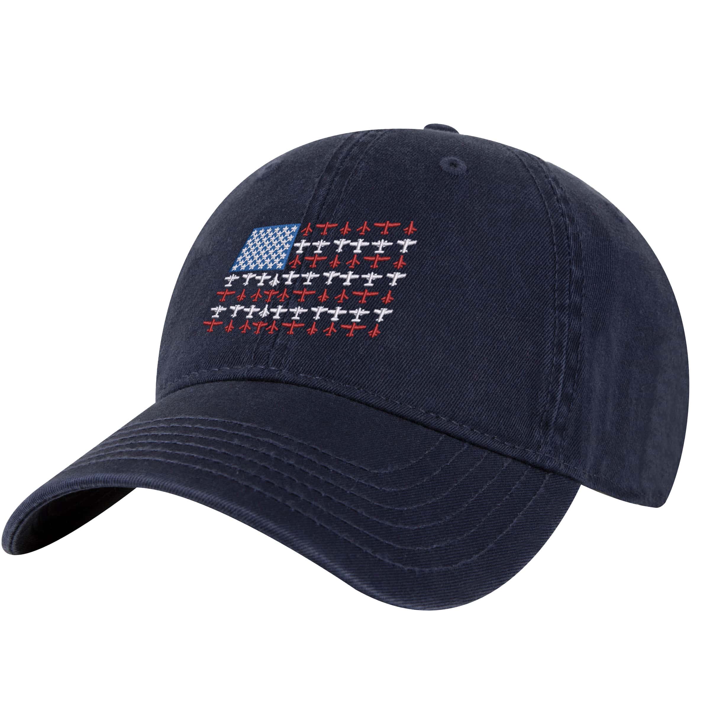 Aviation Baseball Hat – Embroidered Airplane Flag Pilot Cap - Image 2