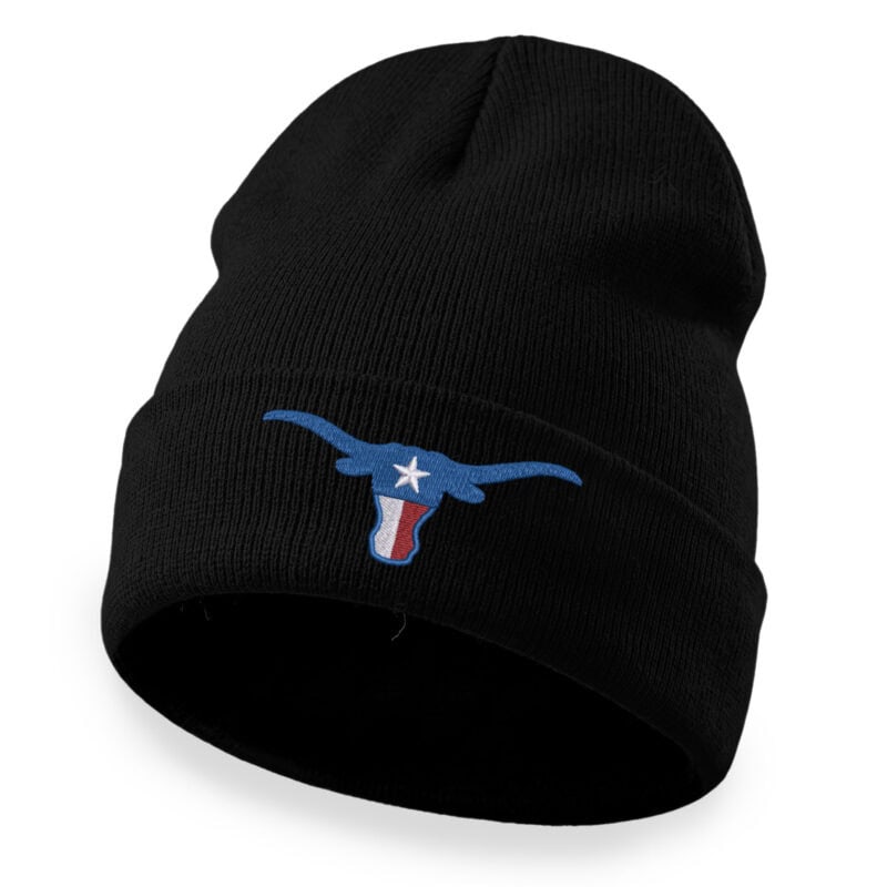 42CB-Texas_Long_Horn_Flag_Beanie_0005_BLK 42CB Texas Long Horn Flag Beanie 0005 BLK