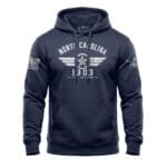 North Carolina aviation hoodie with First in Flight 1903 winged-star graphic