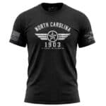 North Carolina aviation T-shirt First in Flight 1903 graphic