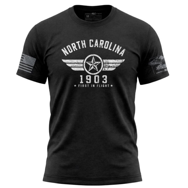 North Carolina aviation T-shirt First in Flight 1903 graphic
